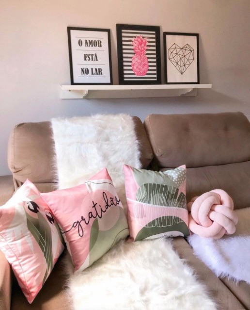 Habitación decorada en rosa