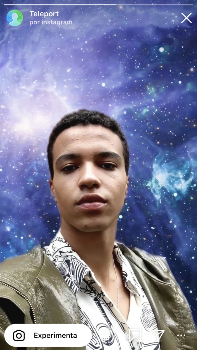 Filtro de teletransporte de Instagram