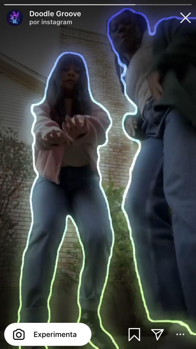 Ranura de garabato de filtro de Instagram